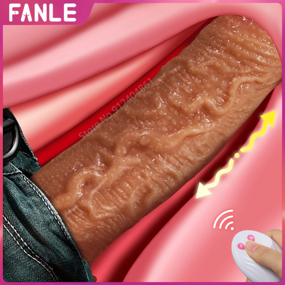 Женская мастурбация беспроводной дистанционный Телескопический реалистичный