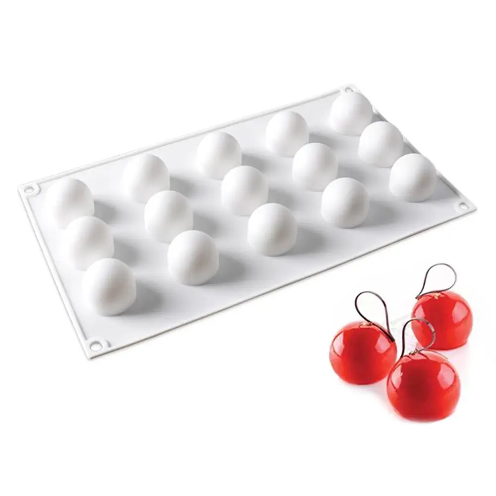 15 отверстий 3D Сферическая форма для торта изготовитель шоколадного мороженого