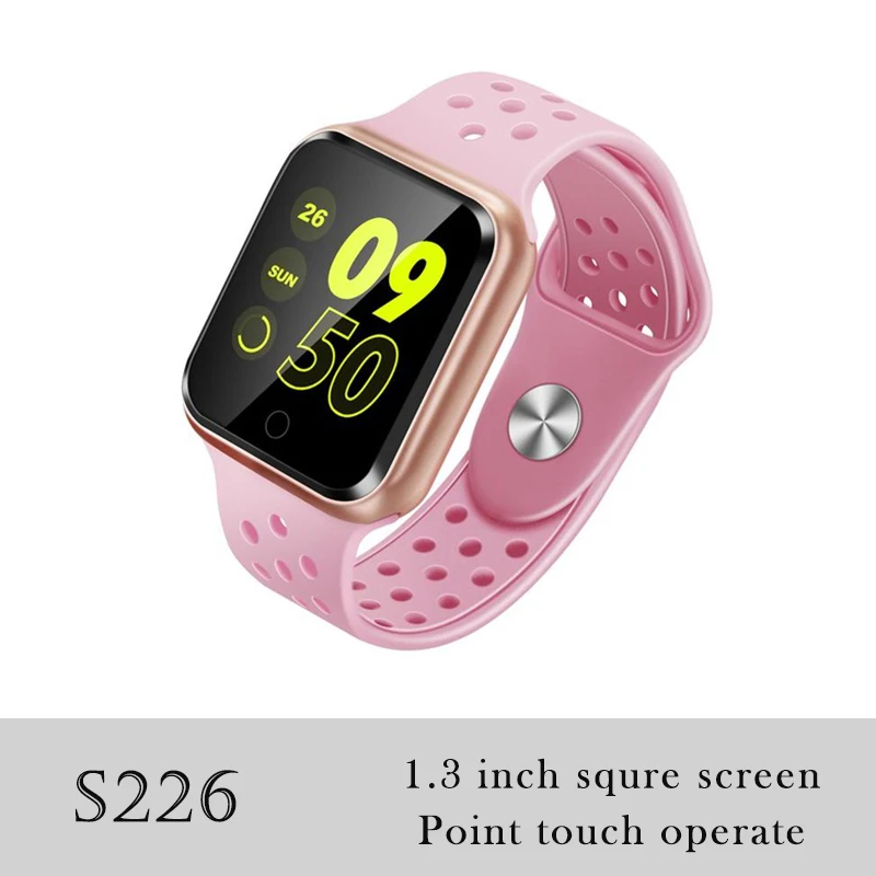 S226 Pink 696 F8 полный сенсорный экран умный Браслет пульсометр кровяное давление кислородный Монитор датчик движения IP67 водонепроницаемый браслет - Цвет: S226 Pink