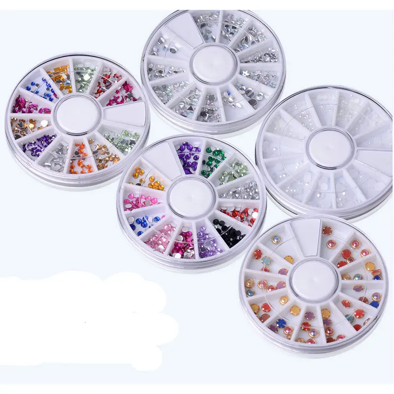 RS Стразы для ногтей украшения смешанные аксессуары используется с липким гелем