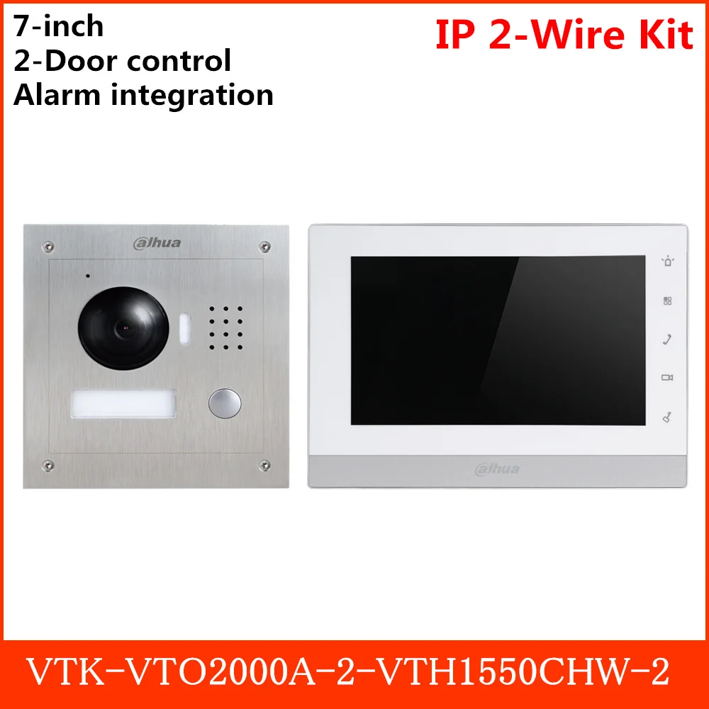 Dahua VTK VTO2000A 2 VTH1550CHW IP проводной монтажный комплект HD CMOS камера 800*480