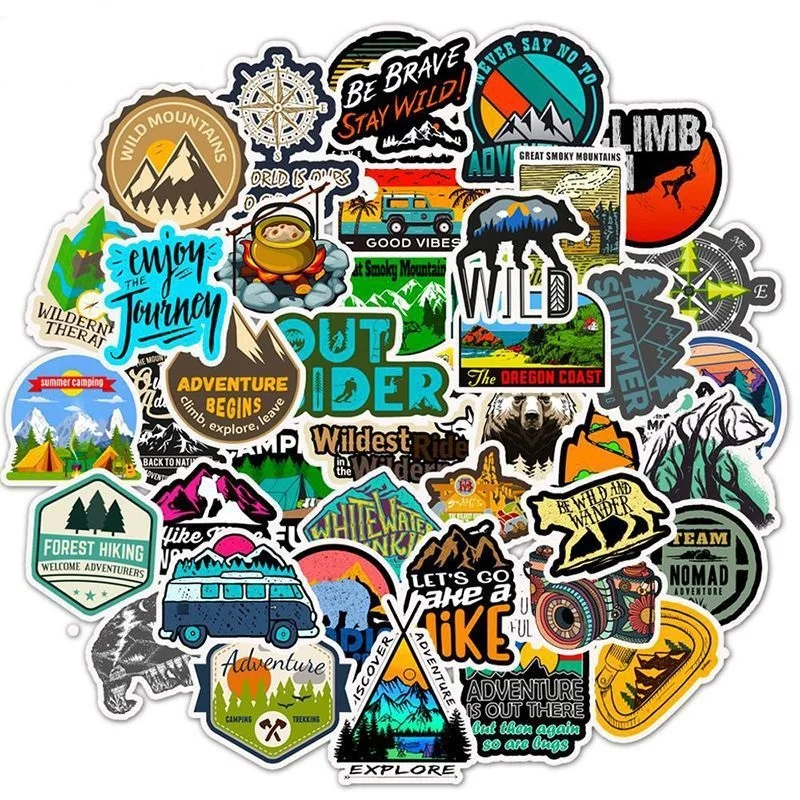 50PCS The Scenery Of The Outer Space&Nature Stickers Travel Stickers For Latop Suitcase Home Decor Waterproof DIY Stickers images - 6