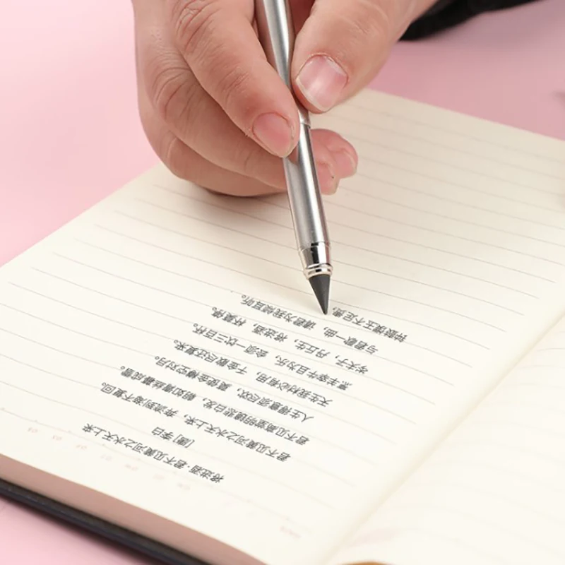 

No need to sharpen the pen Creative Retractable Eternal Pencil Can Last Writing Stationery Children School Supplies Kawaii Gift