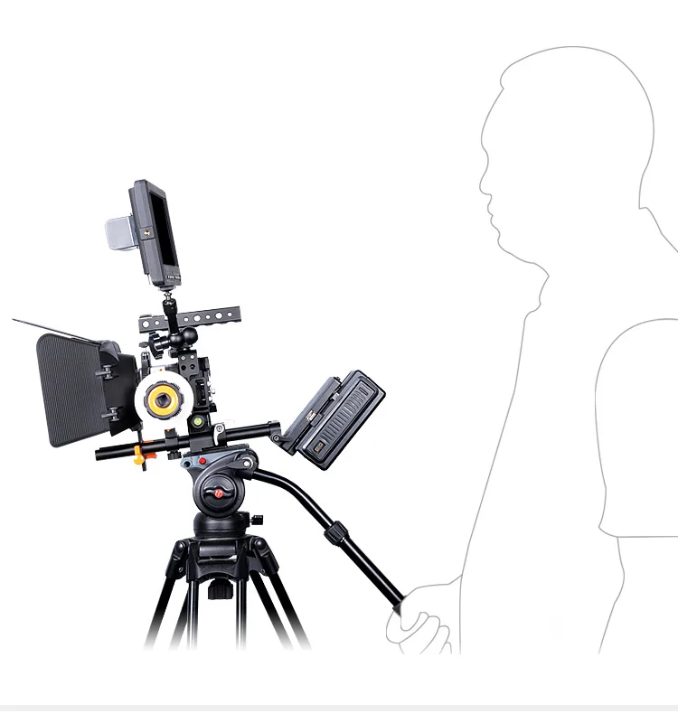 Профессиональный стабилизатор видеокамеры с ручкой для камеры DSLR Rig для sony ILCE A6000 A6300 A6500 A6400
