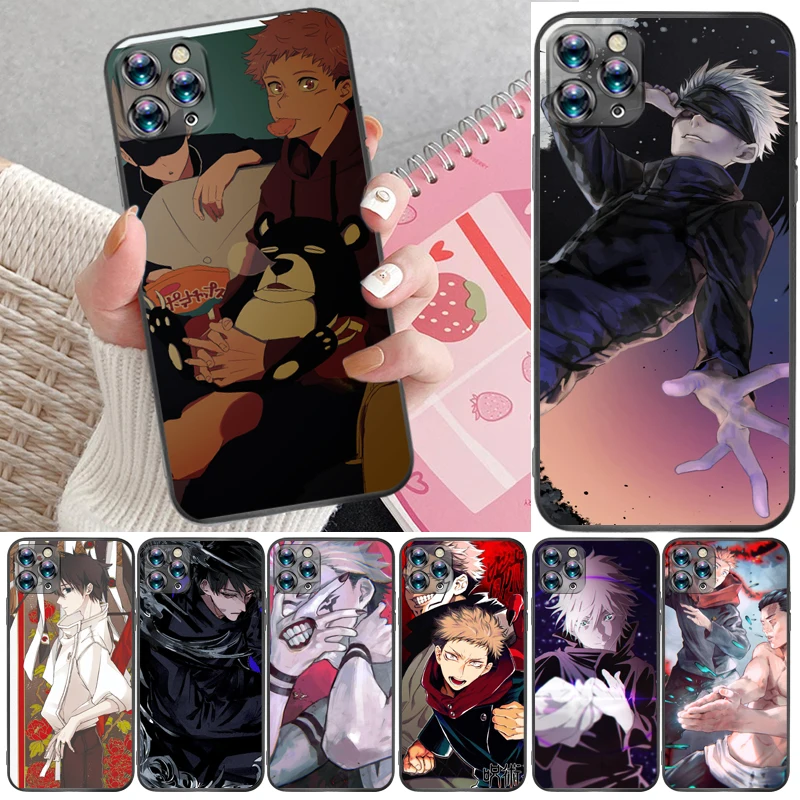 

Jujutsu Kaisen Fushiguro Megumi Sukuna Satoru Gojo Yuji Itadori Phone Case For iPhone XR XS Max Coque Back Cover Carcasa