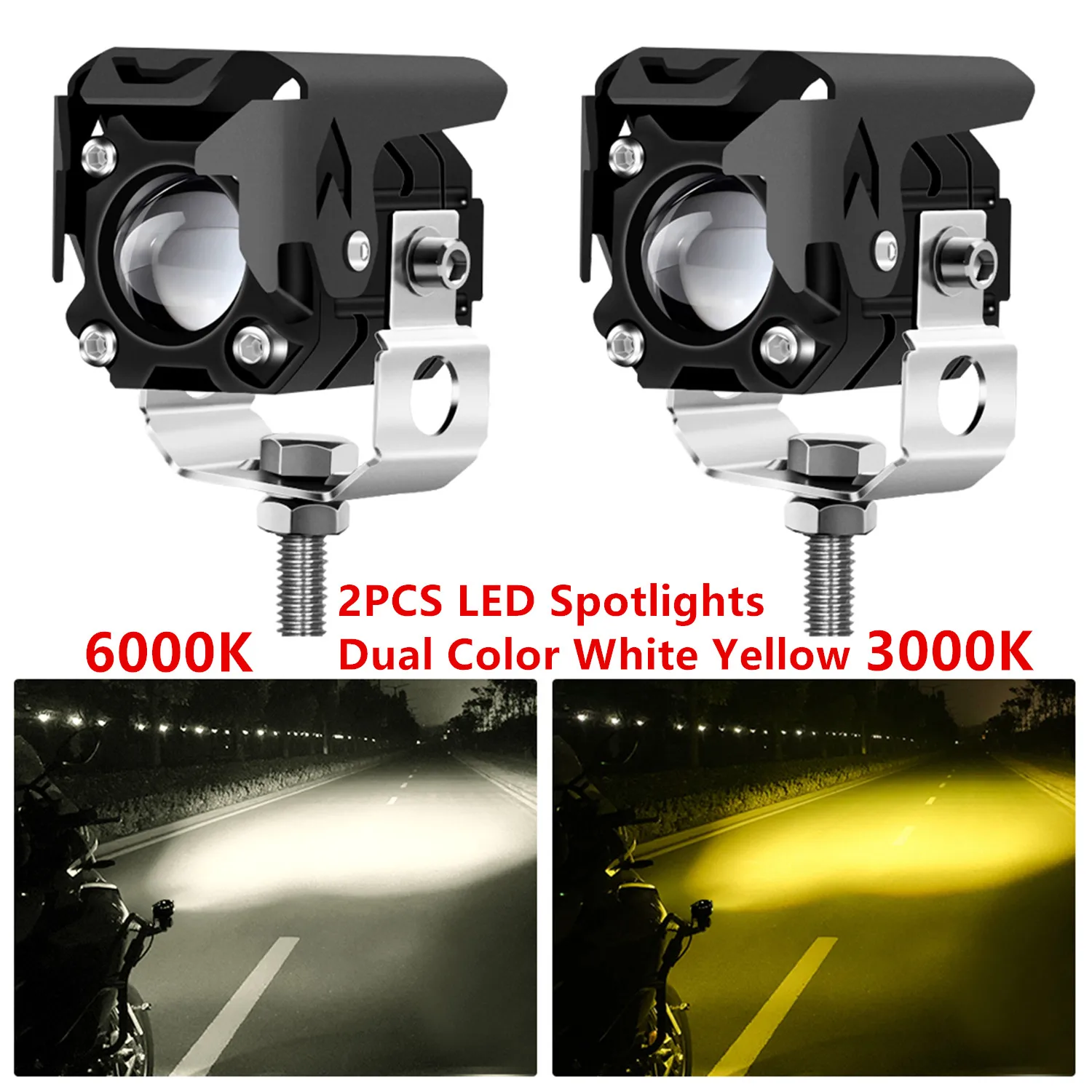 

2PCS 12D 120W Led Motocycle Headlight 6000K 3000K LED Work Light Fog Lamp 12000LM for Moto Scooters ATV Car Truck SUV 12V 24V