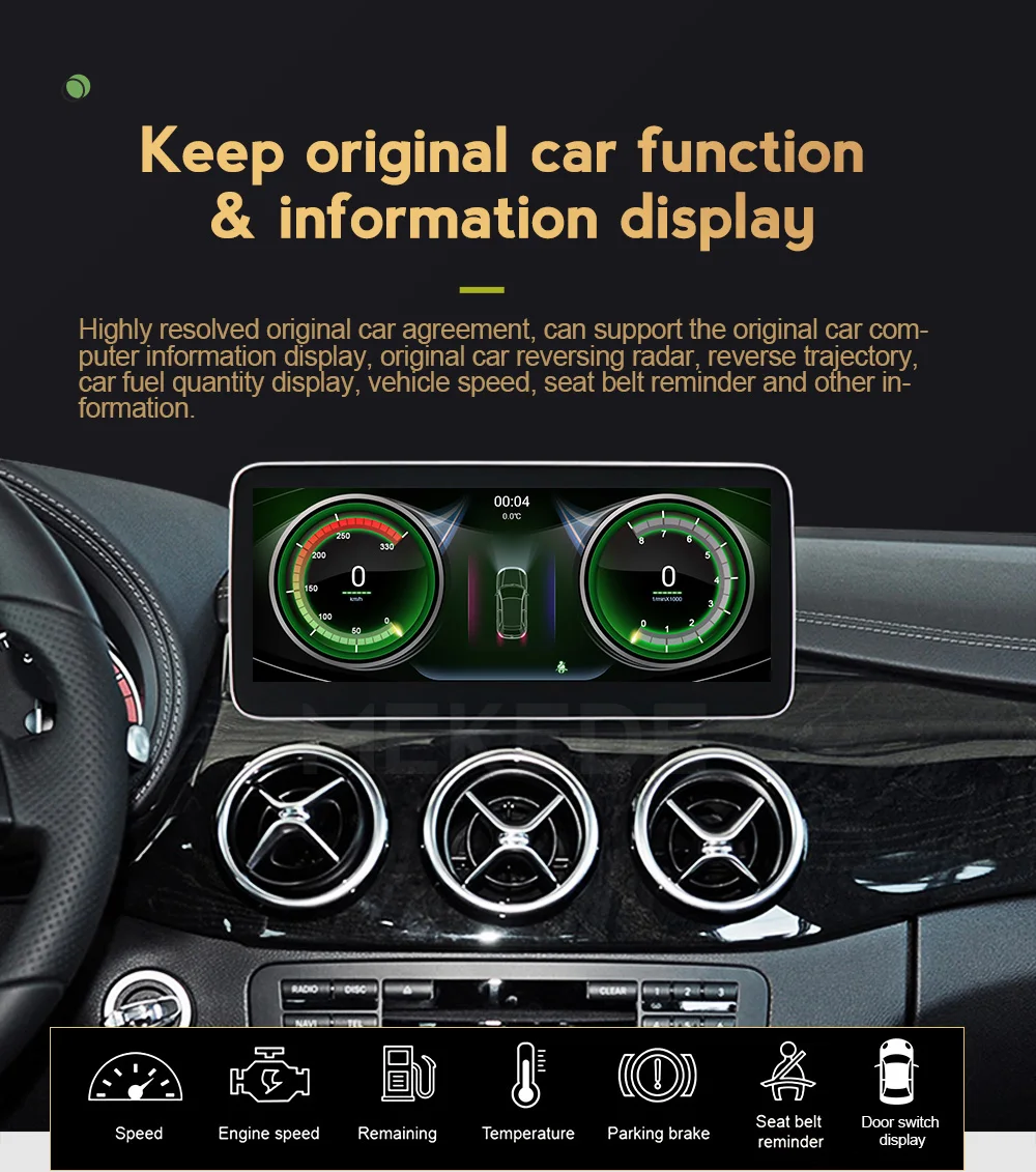 

1920*720 Snapdragon 625 Android 10.0 car radio player for Mercedes Benz S-Class W221 2006-2013 Built-in carplay GPS Navigation