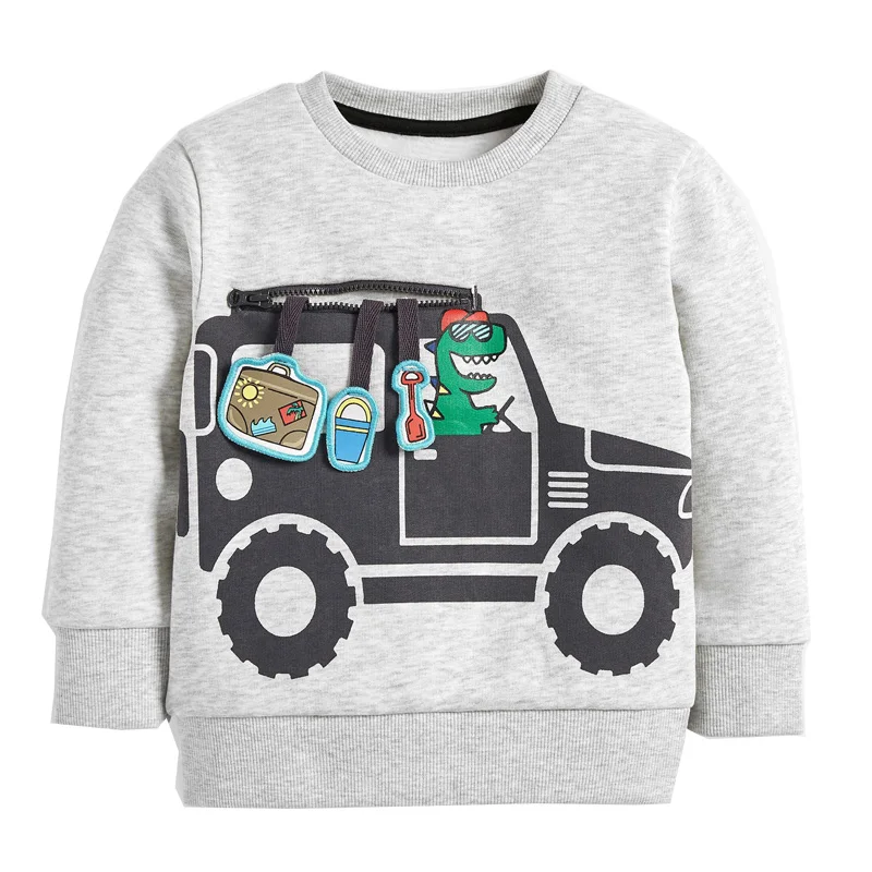 Толстовки для мальчиков Сезон осень зима Топы с длинными рукавами и рисунком