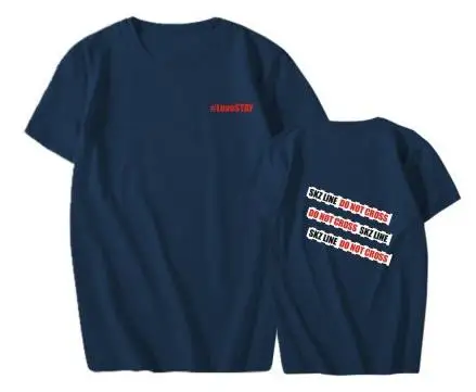

Straykid 1ST #LoveSTAY SKZ-X same printing o neck t shirt for summer kpop unisex stray kids short sleeve t-shirt