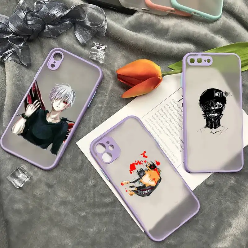 

Tokyo Ghoul Trendy Anime Kaneki Ken Phone Case matte transparent For iphone 7 8 11 12 plus mini x xs xr pro max cover