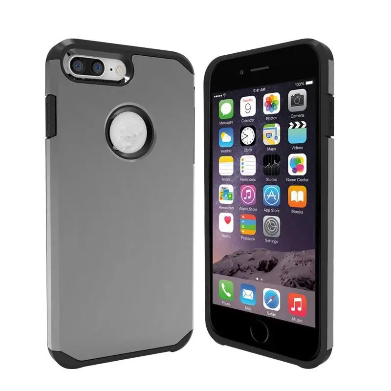 

Синий черный гладкий задний Чехол для iPhone 7 Plus серый