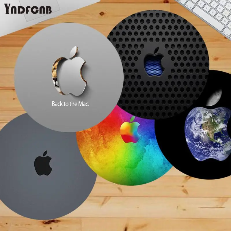 YNDFCNB новый дизайн прочный резиновый коврик для мыши с логотипом Apple игровой ПК