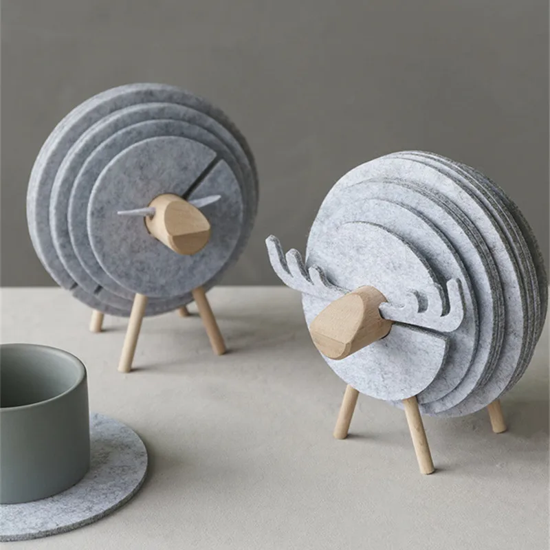 Креативные коврики из шерсти скандинавские Нескользящие круглые