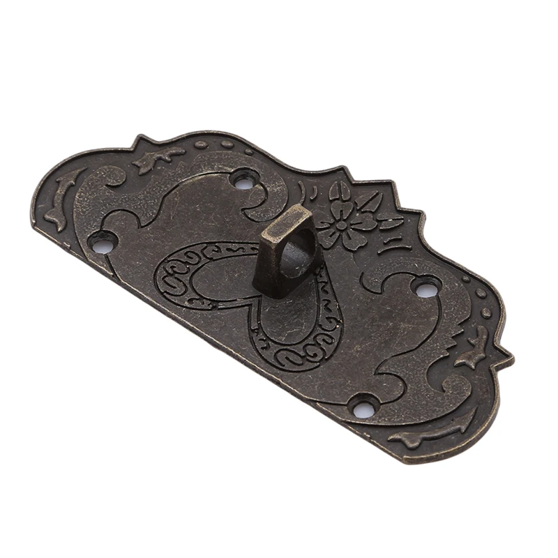 Антикварная бронзовая Ювелирная деревянная коробка с замком петли шкафа