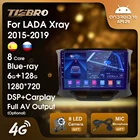 TIEBRO Android 10, автомобильное радио, мультимедийный видеоплеер, навигация GPS, Android 2 Din, Dvd для LADA X Ray Xray 2015 - 2019 Carplay DSP