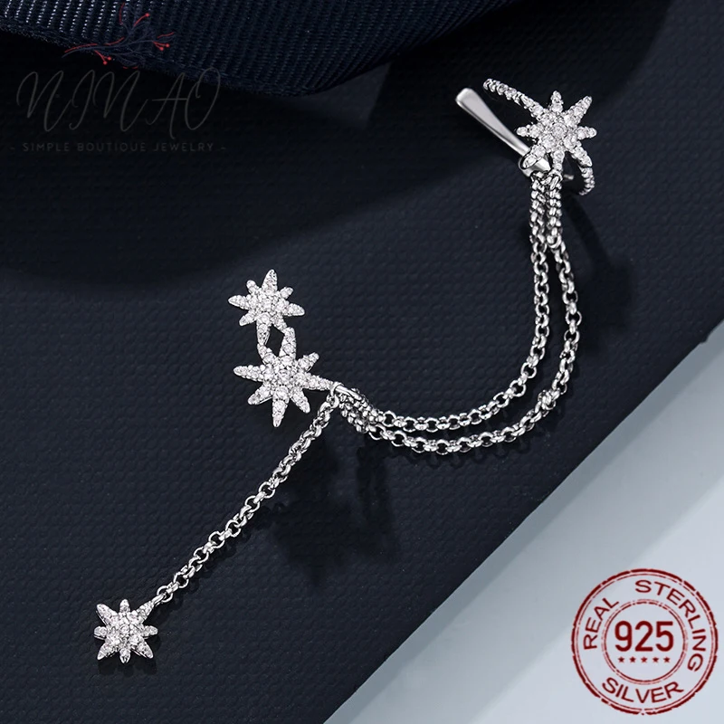 

women Clip earring simple and cute 925 silver handmade high quality jewelry gift