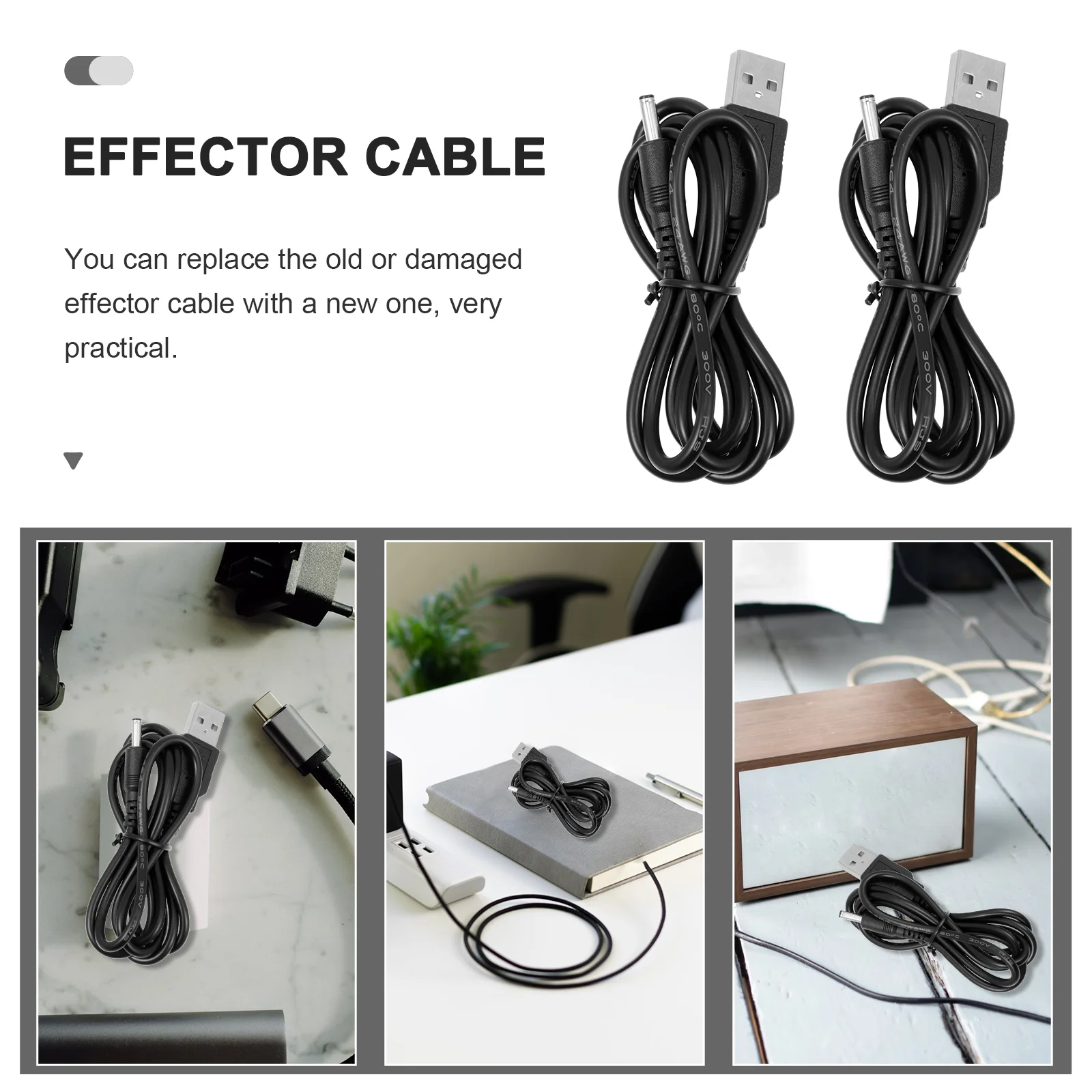 2pcs Simple Practical Single Effector USB Cables Instrument | Спорт и развлечения