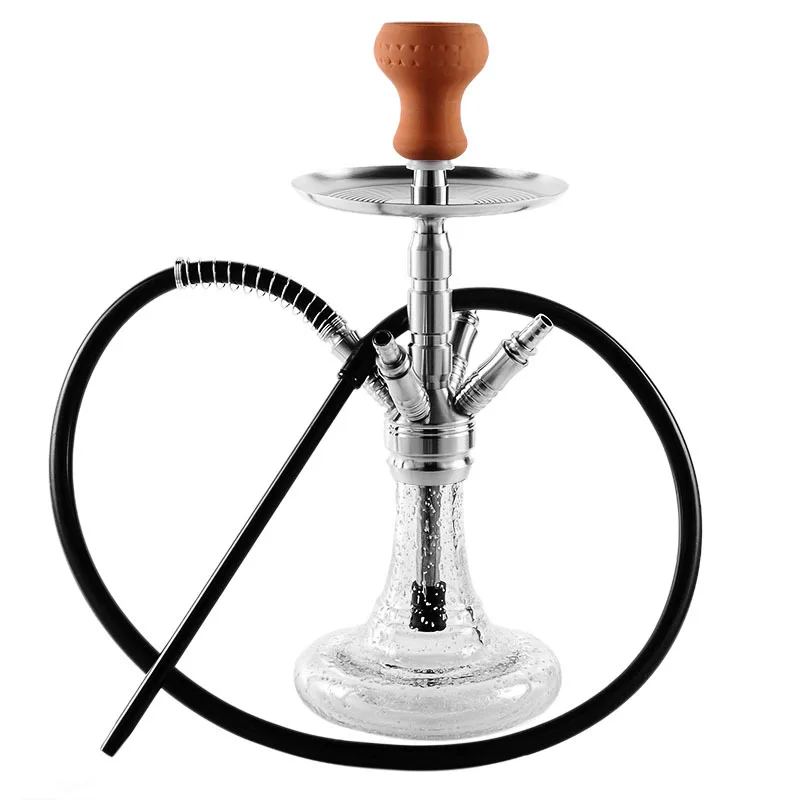 

Arabian Cigarette Maker Spot Bar KTV Four-tube Glass Hookah Medium Alloy Cigarette Rod Transparent Shisha Hookah
