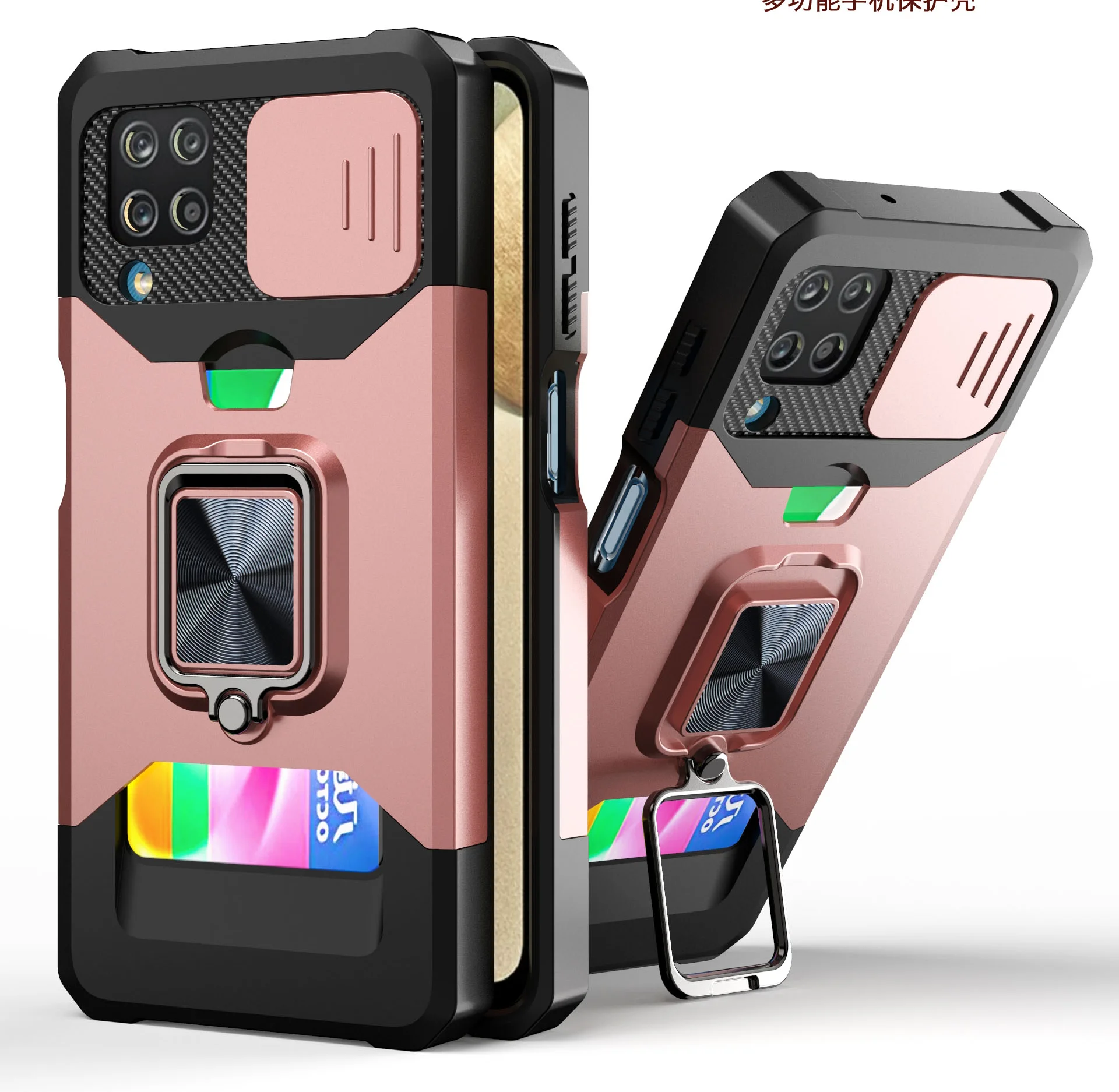 

Card package push window Phone Case For Samsung Galaxy Note 20 Ultra A12 Nacho A03S A02S M12 F12 A32 A42 A52 A72 A82 5G 4G Cover