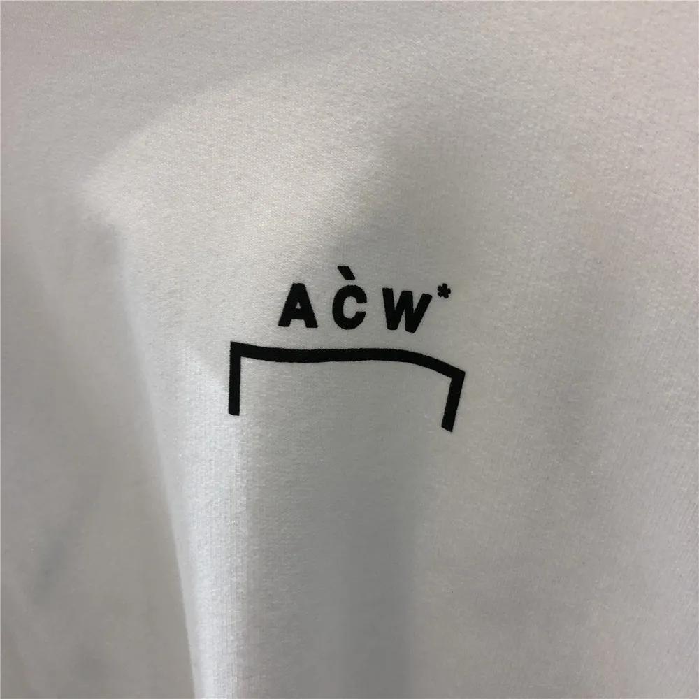 2020 A COLD WALL White Long Sleeve T-shirt presented by Samuel Ross Embroidery Logo ACW T-shirts British street culture Tops Tee