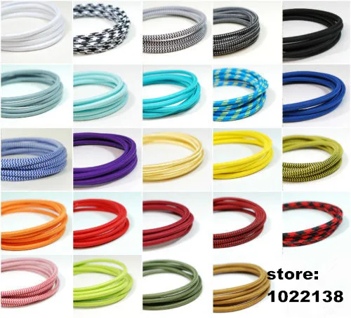 2*0 75 мм электрическая Проводная Подвесная лампа кабель витой текстильный верхний