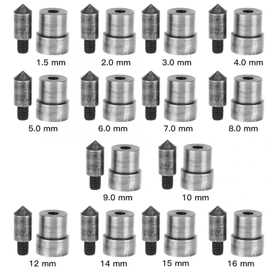 Инструменты для пробивки отверстий в коже 2 шт. 1 5-16 мм 45 # стальная форма