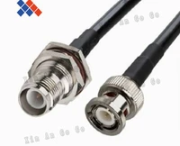 rf connector bnc male to rp tnc female type rg58 pigtail cable 50cm