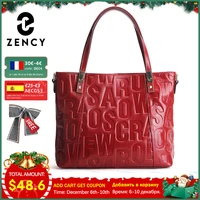 zency luxury female shoulder bag 100 genuine leather fashion grey messenger lady charm dark red handbag crossbody black tote