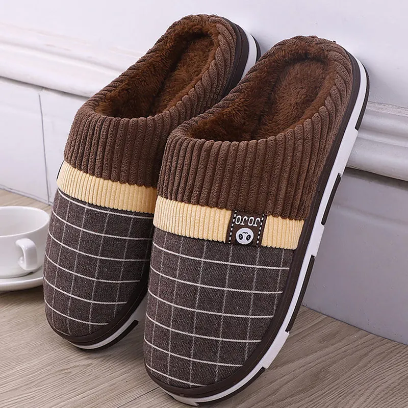 Теплые мужские тапочки 2020 горячие мягкие зимние комнатные для мужчин плюшевые