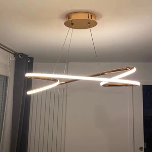 NEO Gleam Позолоченные хромированные современные светодиодные подвесные светильники для столовой, кухни, бара, магазина, потолочный светильник 90-260 в, бесплатная доставка