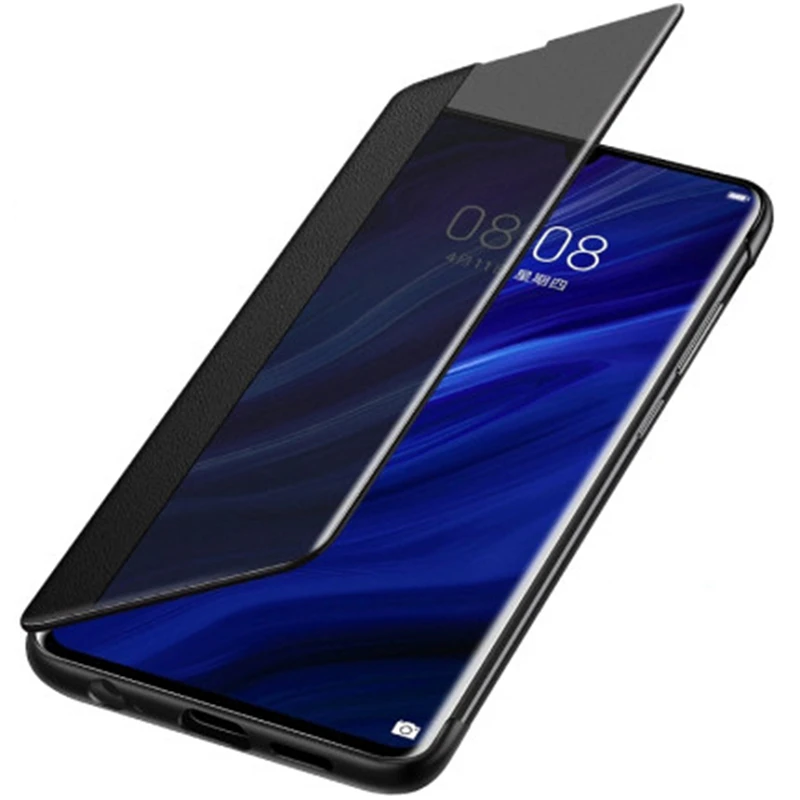 Умный флип-чехол с окошком для Huawei P30 P40 P20 Pro P10 Plus Mate 10 20 30 Lite чехол автоматическим