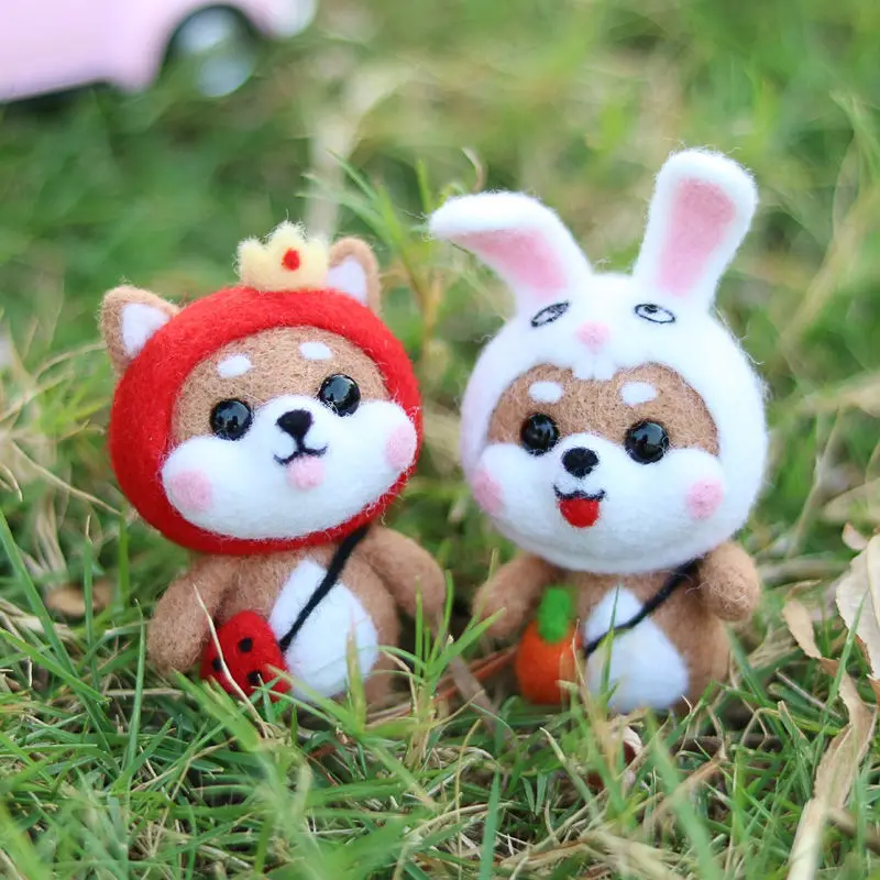 Ручная работа DIY шерстяной войлок милый щенок Шиба ину креативный подарок