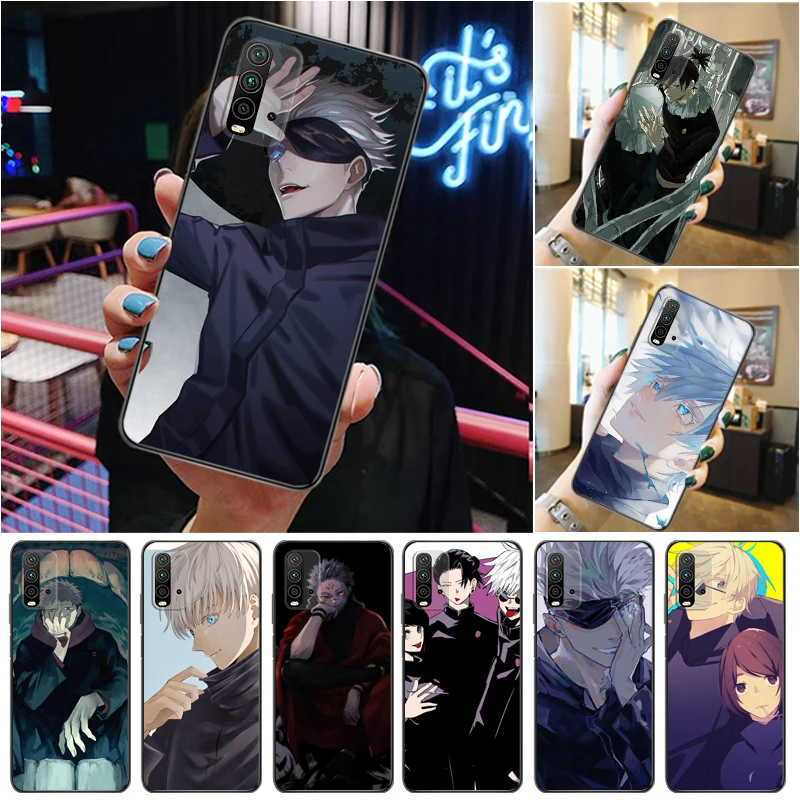 

Jujutsu Kaisen Satoru Gojo Sukuna Fushiguro Megumi Yuji Itadori Phone Case For Xiaomi Redmi 9 9T 9A Pro Funda Back Cover