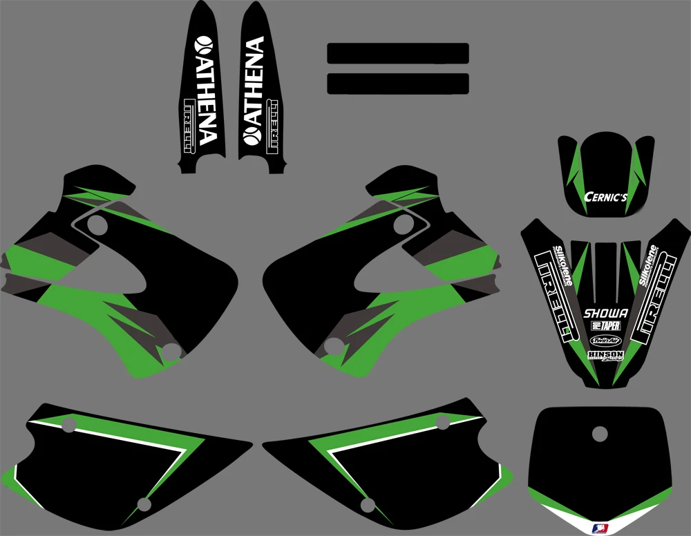 Графика и фон наклейка комплект для Kawasaki KX85 KX100 1998 2012 2011 2010 2009 2008 2007 2006 2005 2004 KX 85