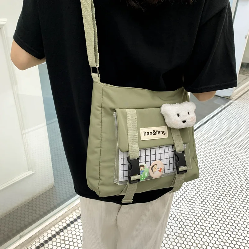 Женские сумки на плечо для девочек новинка 2020 модные холщовые милые мессенджеры