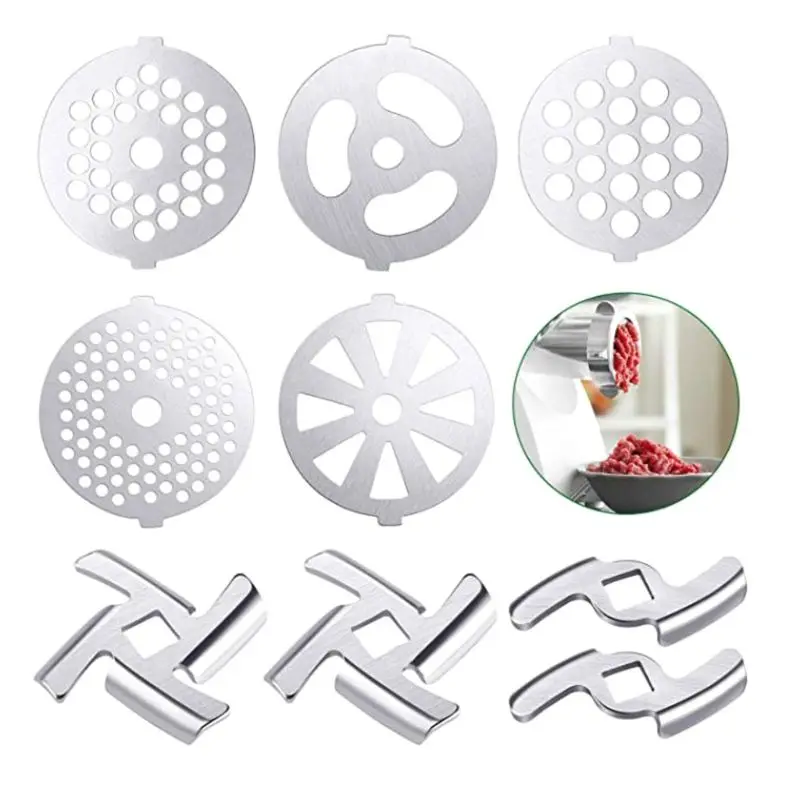 9 шт./компл. Мясорубка из нержавеющей стали запчасти для мясорубки колбасная