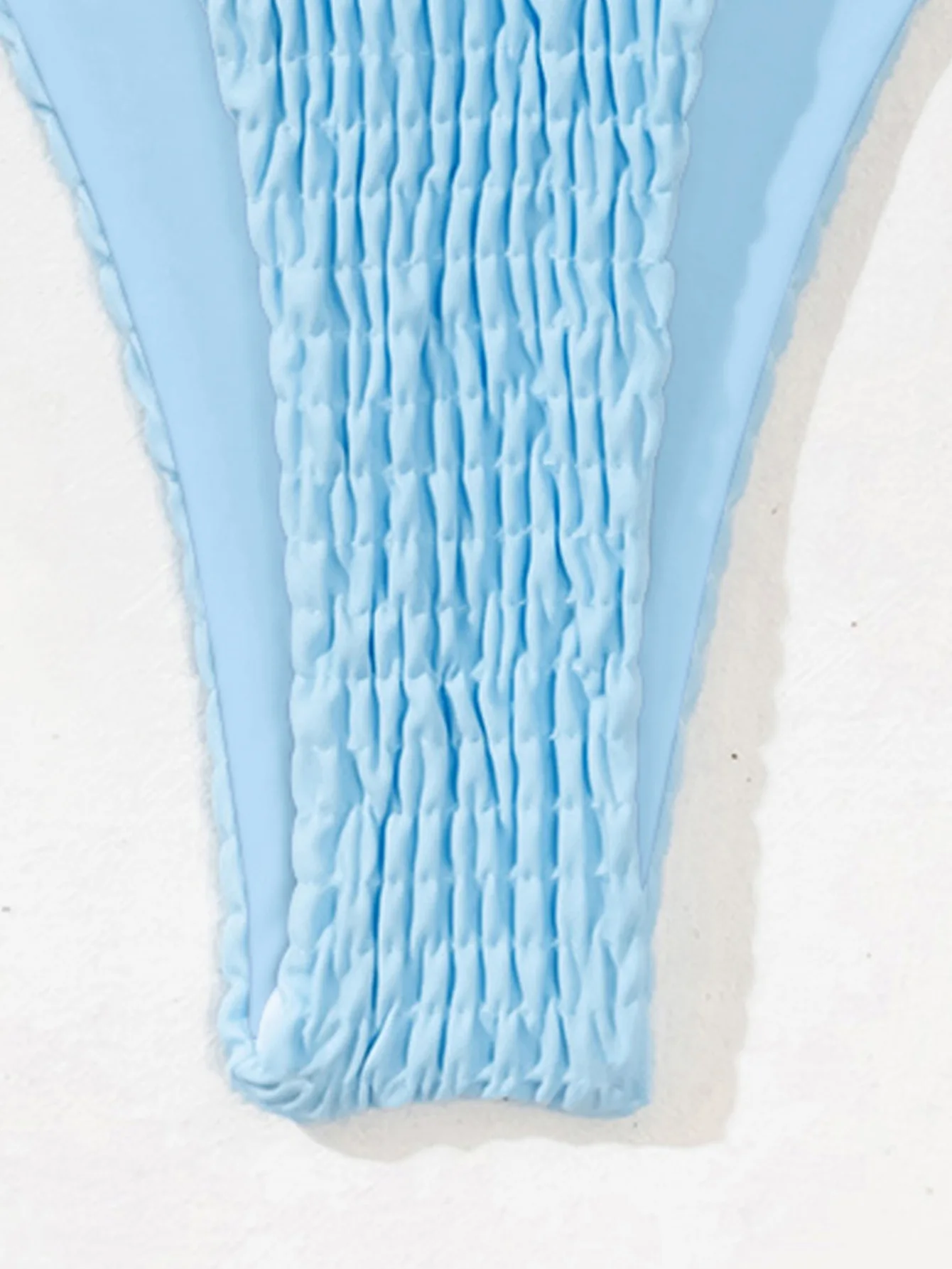 

2021 new underwire pleated sweet sky blue bikini fashion sexy split swimsuit two-piece swimsuit