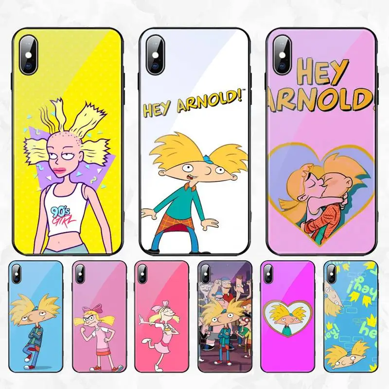 

CUTEWANAN Hey Arnold Customer High Quality Phone Case Tempered Glass For iPhone 11 Pro XR XS MAX 8 X 7 6S 6 Plus SE 2020 case