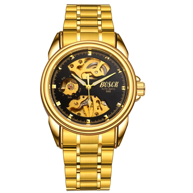 Дропшиппинг Новинка 2019 Bosck хит продаж Мужские часы Роскошные полностью стальные