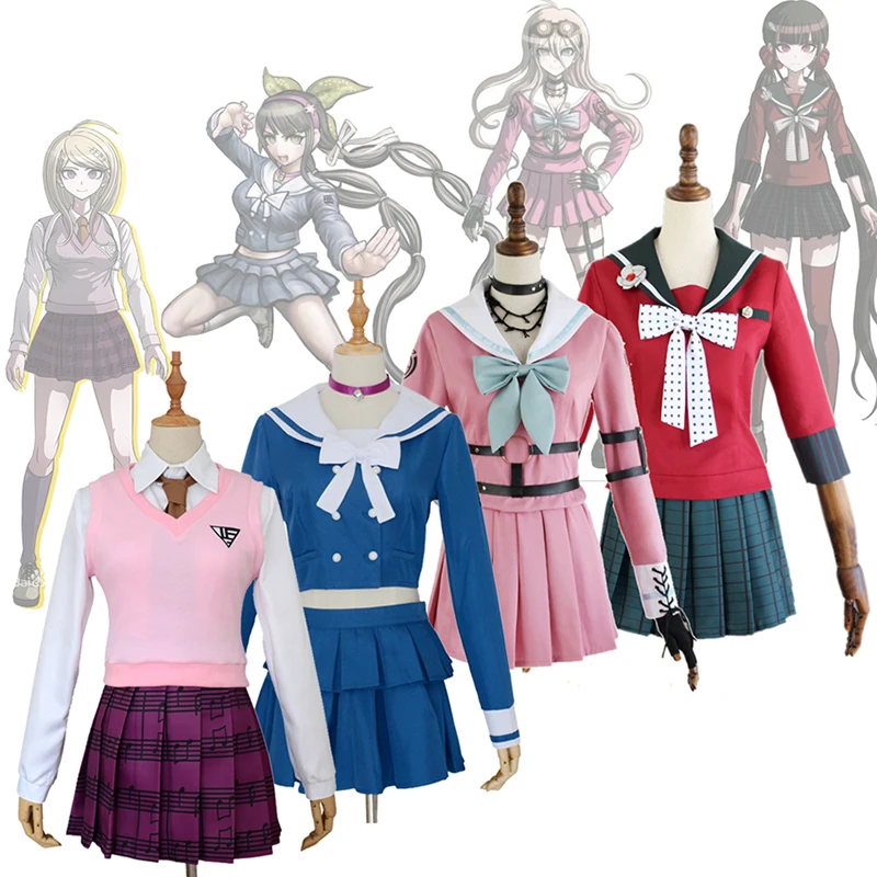 

Anime Game Danganronpa V3 Akamatsu kaede Chabashira Tenko Cosplay Costume Japanese Harukawa Maki Iruma Miu Uniform Clothes