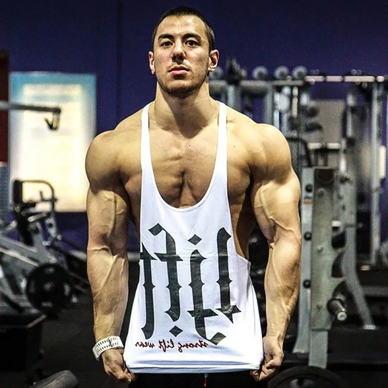 

Fitness Vest Men's Bodybuilding Sports Loose Leisure Hurdles I-shaped Muscle Training Sleeveless T-shirt Waistcoat Suspenders