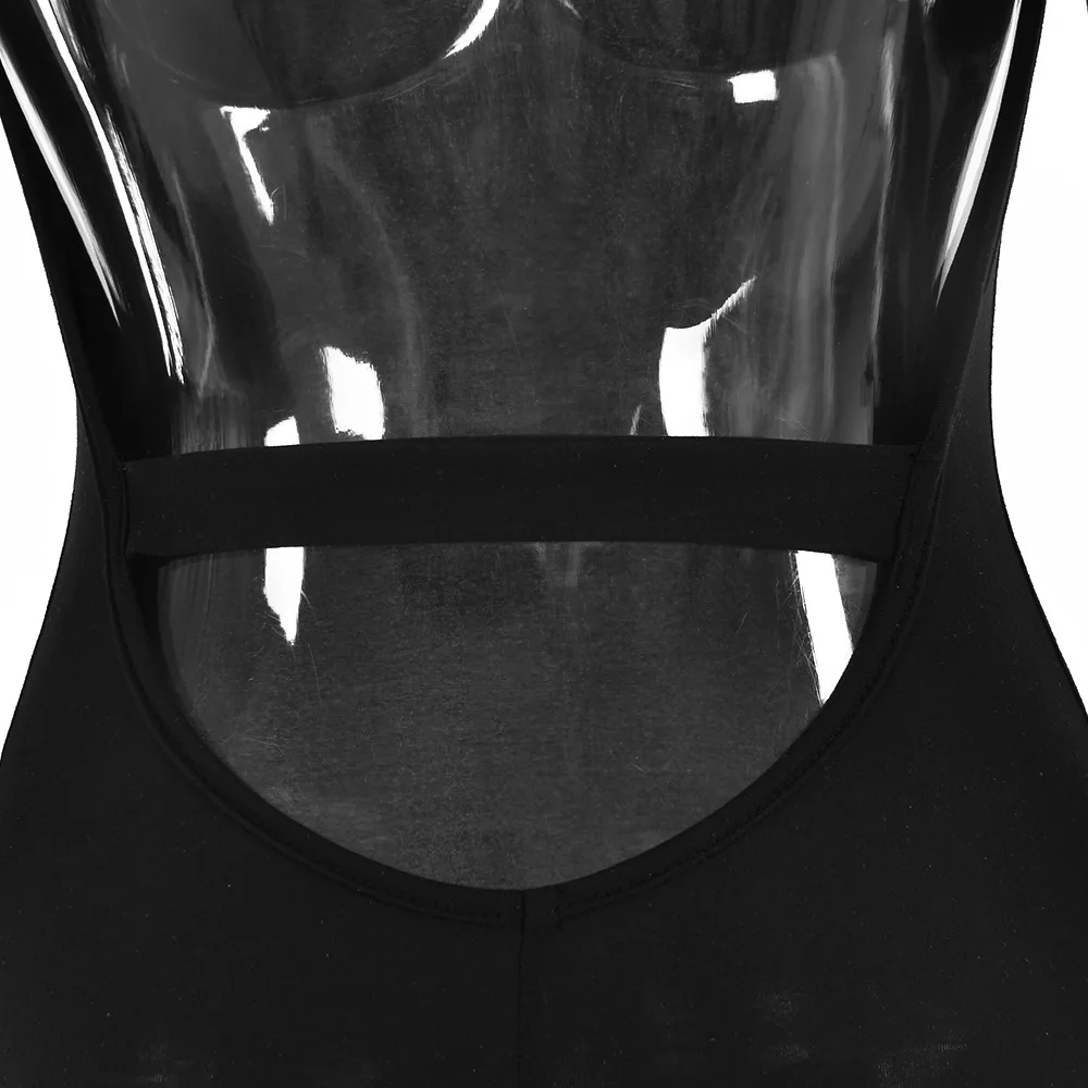 

Bandage Hollow Out Long Sleeve Skinny Rompers Womens Jumpsuit Fashion Slim Waist Bodycon Mock Neck Jumpsuits