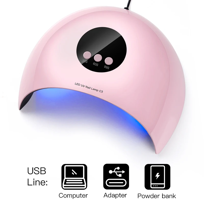 Светодиодный УФ-светильник для сушки ногтей УФ-лампа всех видов гель-лака