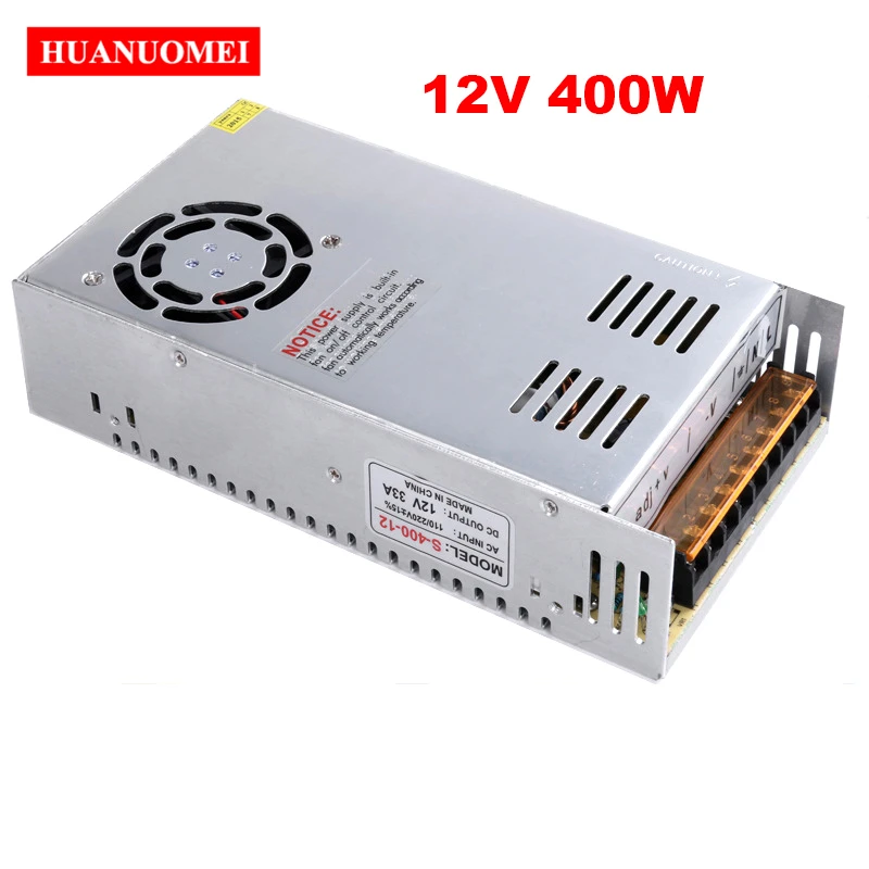 

Импульсный источник питания 12 В 400 Вт, светодиодный драйвер 12 В переменного тока в переменного тока на 12 В постоянного тока, 33 а светильник вы...