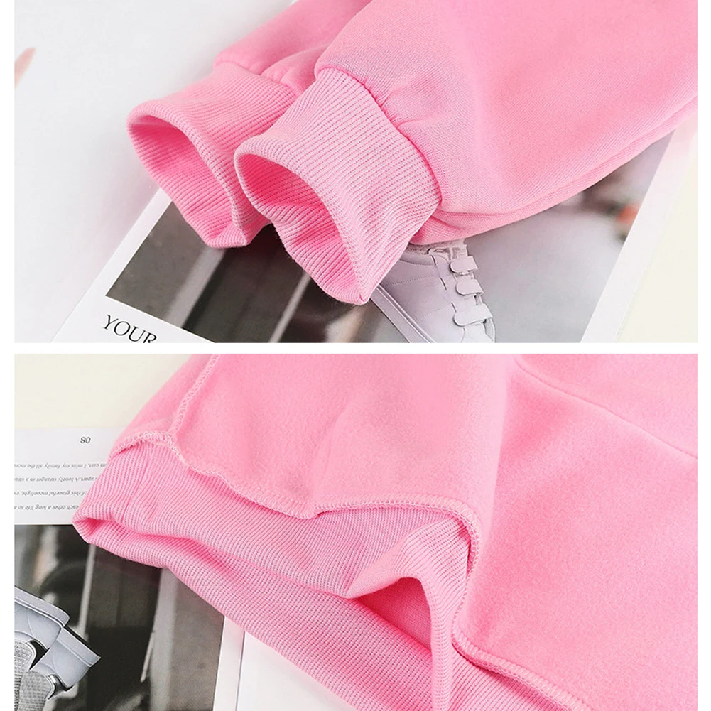 2020 Unisex Autumn Solid Color Long Sleeve Hoodie Pocket Drawstring Loose Sweatshirt Women Clothing толстовка женская sudaderas