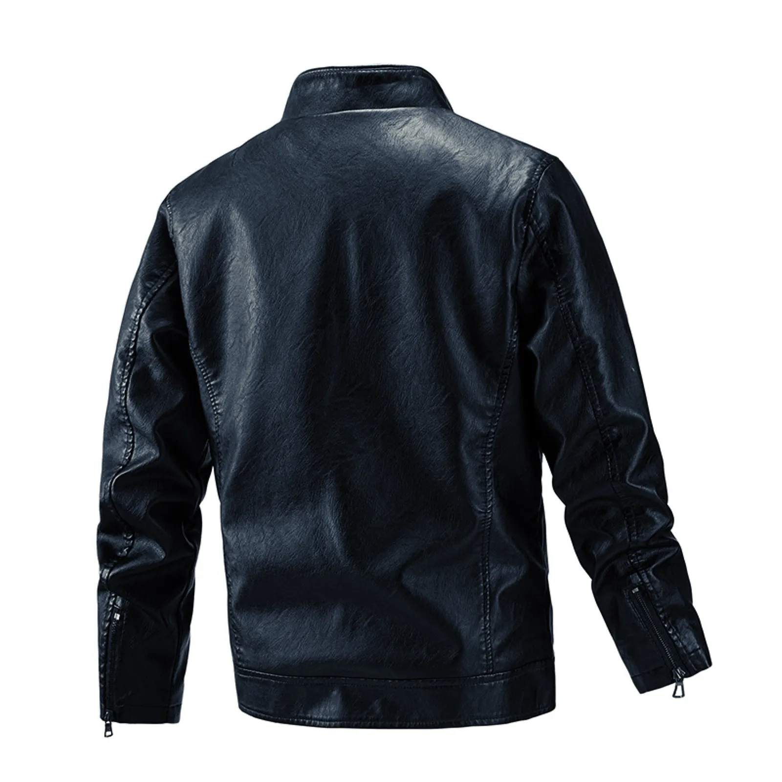 Мужская кожаная осенне-зимняя утепленная бархатная бейсбольная форма с