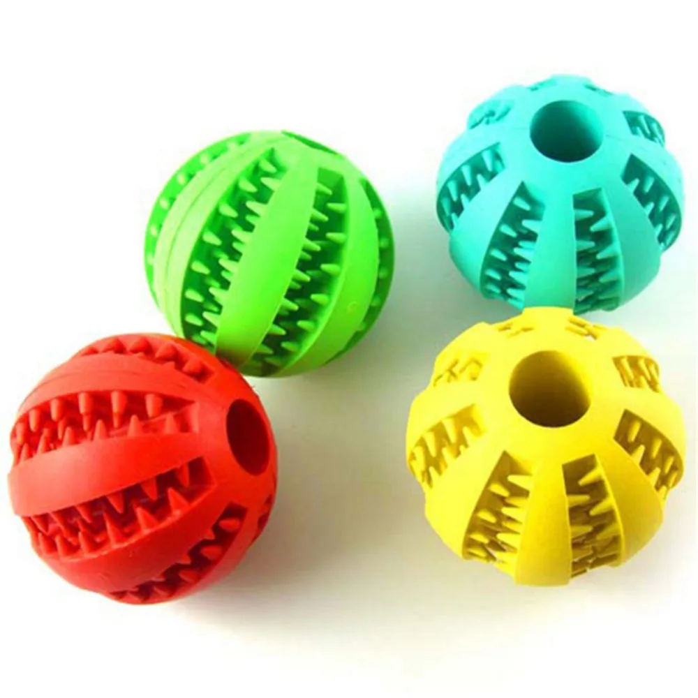 

5CM 7CM Pet Dog Toys Ball Nontoxic Bite Resistant Toy Ball for Pet Dogs Dog Food Treat Feeder Tooth Cleaning Ball pet products