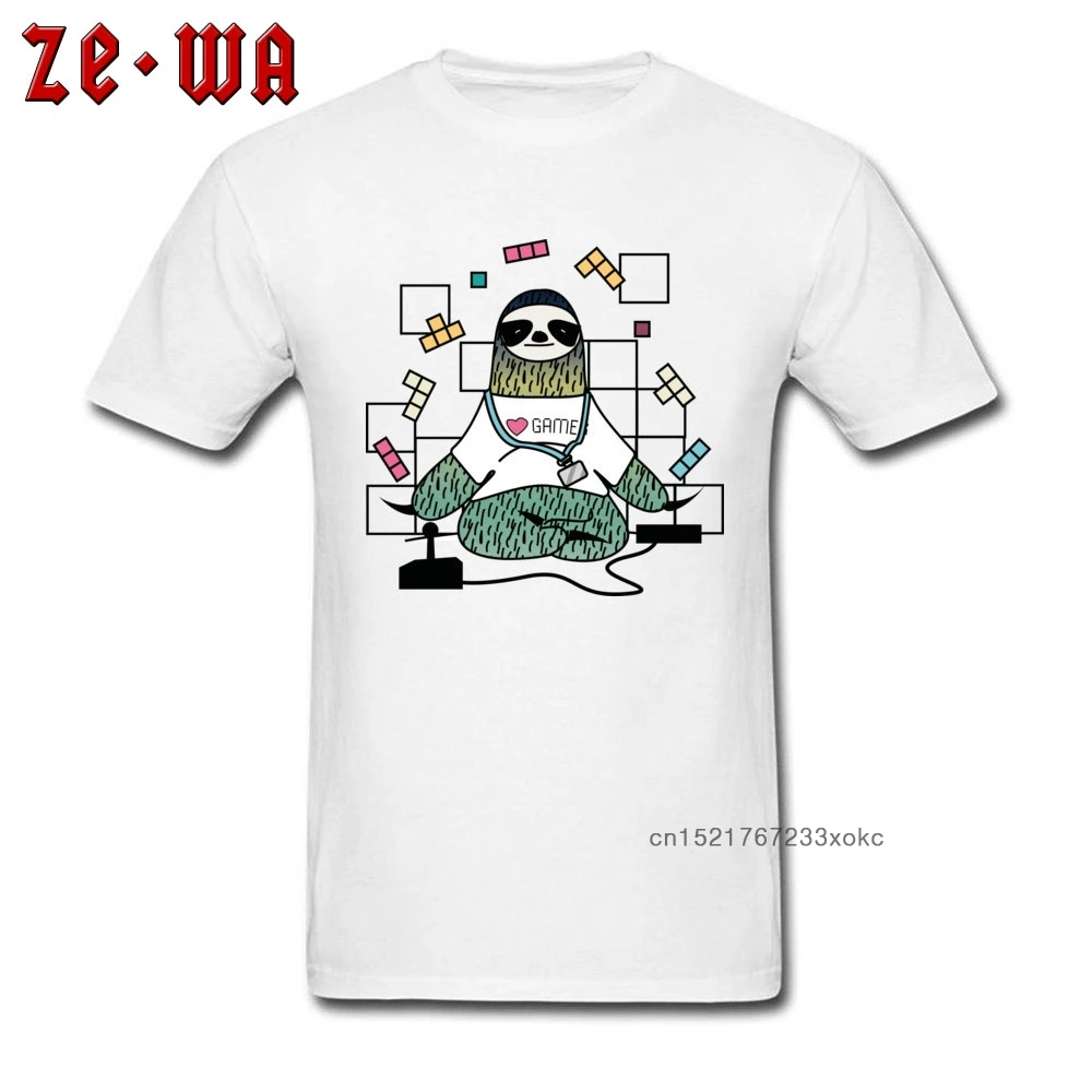 Жизнь Ленивца футболка ретро игра Lover Мужчины старые школы Топы Забавный