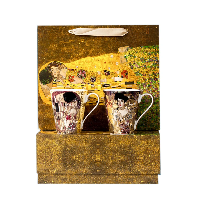 

Bone China 2 Pieces Ceramic Coffee Mug with Gift Box