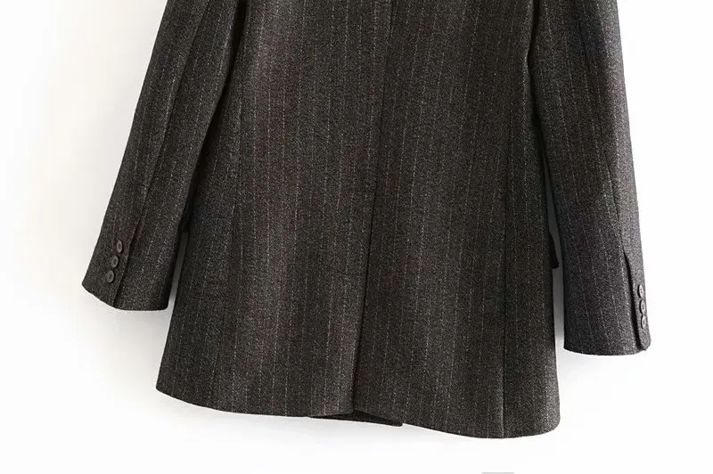 Star firefly versatile elegant office suit female casual slim striped double-breasted blazer women